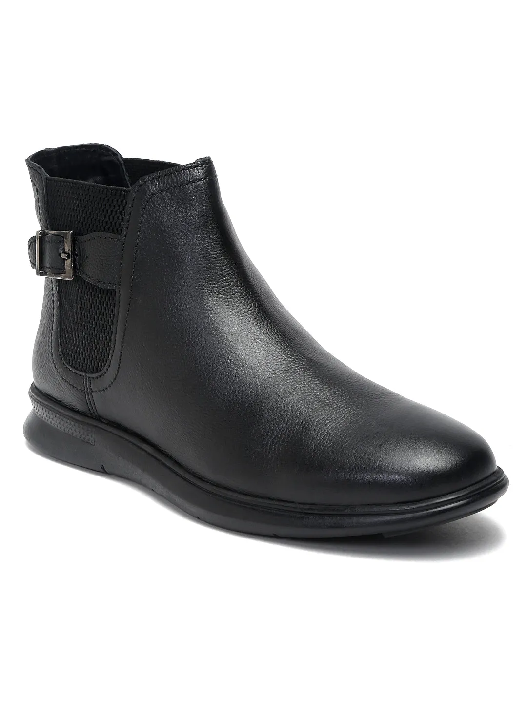 Teakwood Leather Men Solid Single Monk Chelsea Boots