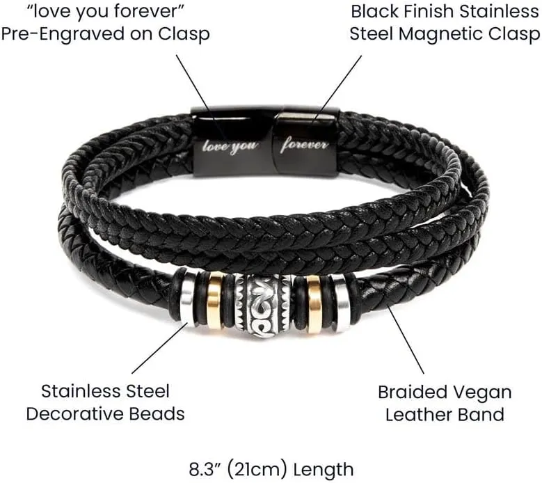 To My Son Bracelet, Son Gifts From Mom And Dad, Bracelet For Son From Dad, Son Bracellet From Mom, Birthday Gift For Son, Men Bracelet, Gift For My Son Birthday With Message Card And Gift Box
