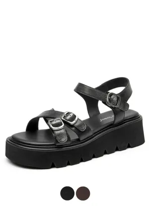 USS Shoes Nina Women's Comfortable Platform Leather Sandals