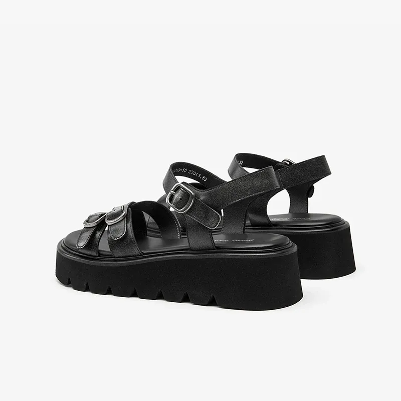 USS Shoes Nina Women's Comfortable Platform Leather Sandals