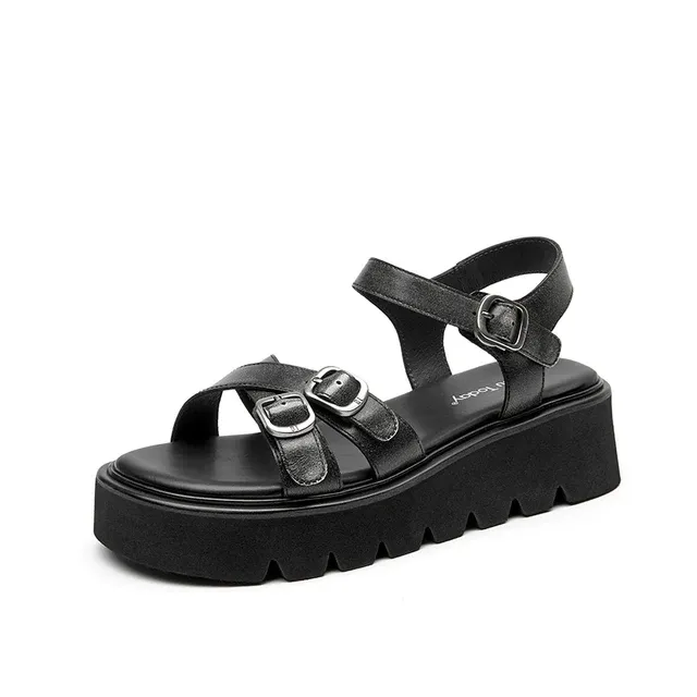 USS Shoes Nina Women's Comfortable Platform Leather Sandals