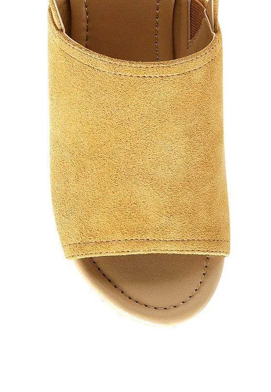 Vendela Leather Slingback Platform Sandal In Tan