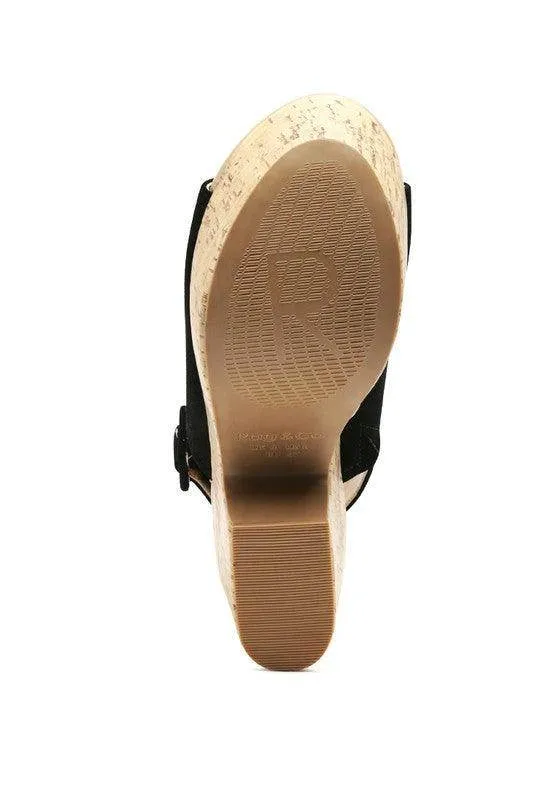 Vendela Leather Slingback Platform Sandal In Tan