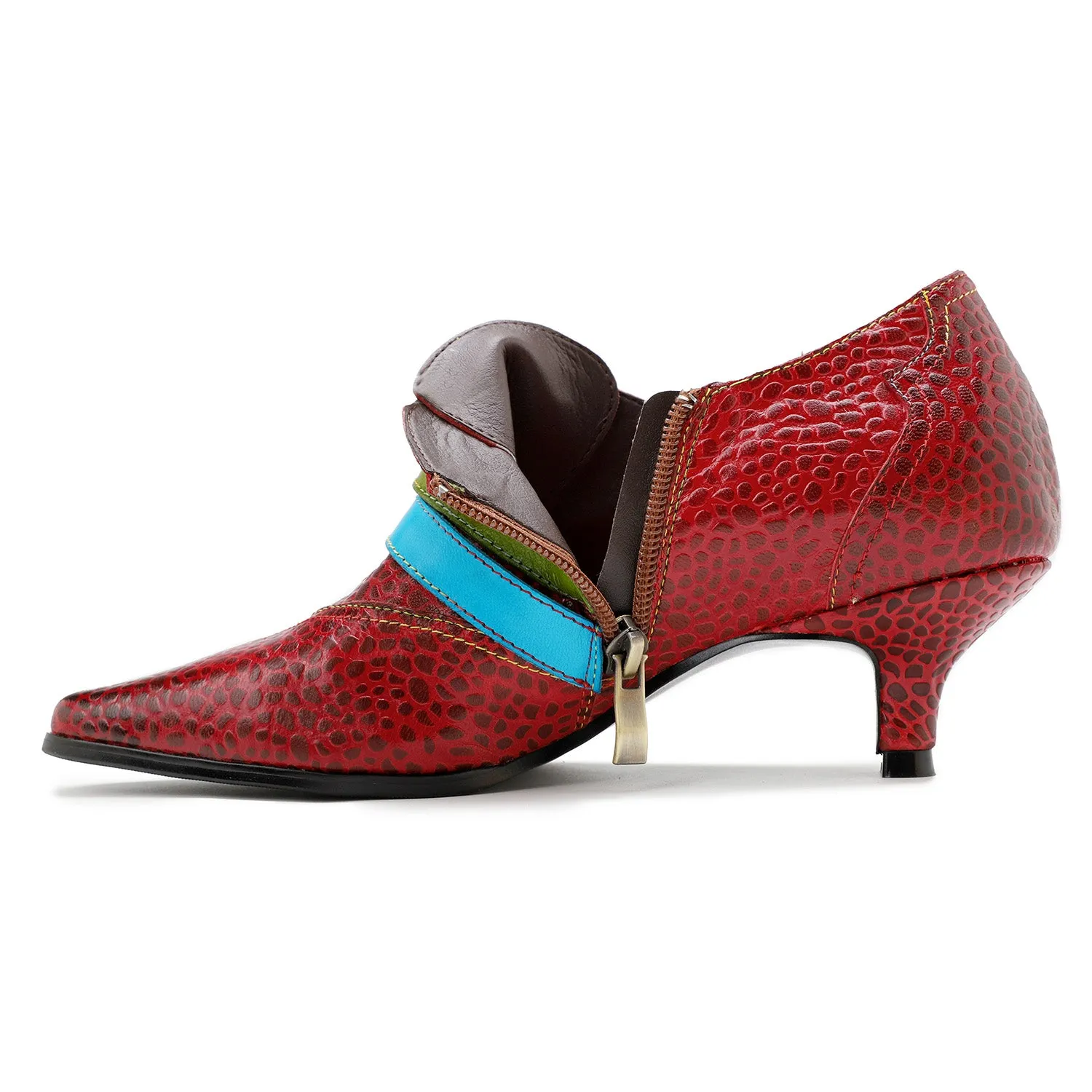 Vintage Fashion Colorful Buckle Shoes