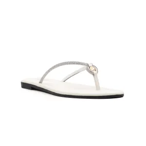 White Casual Chappal CL1272