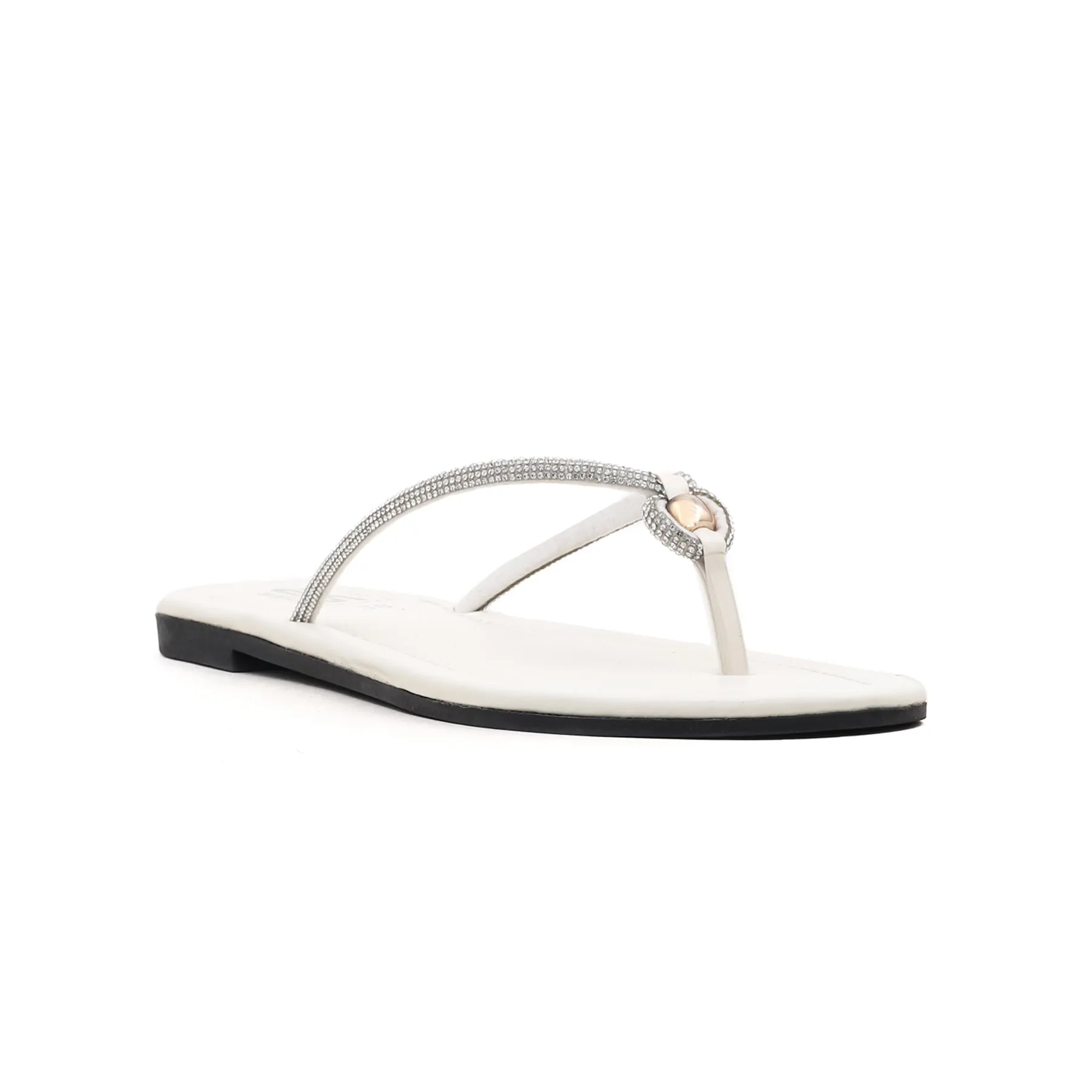 White Casual Chappal CL1272