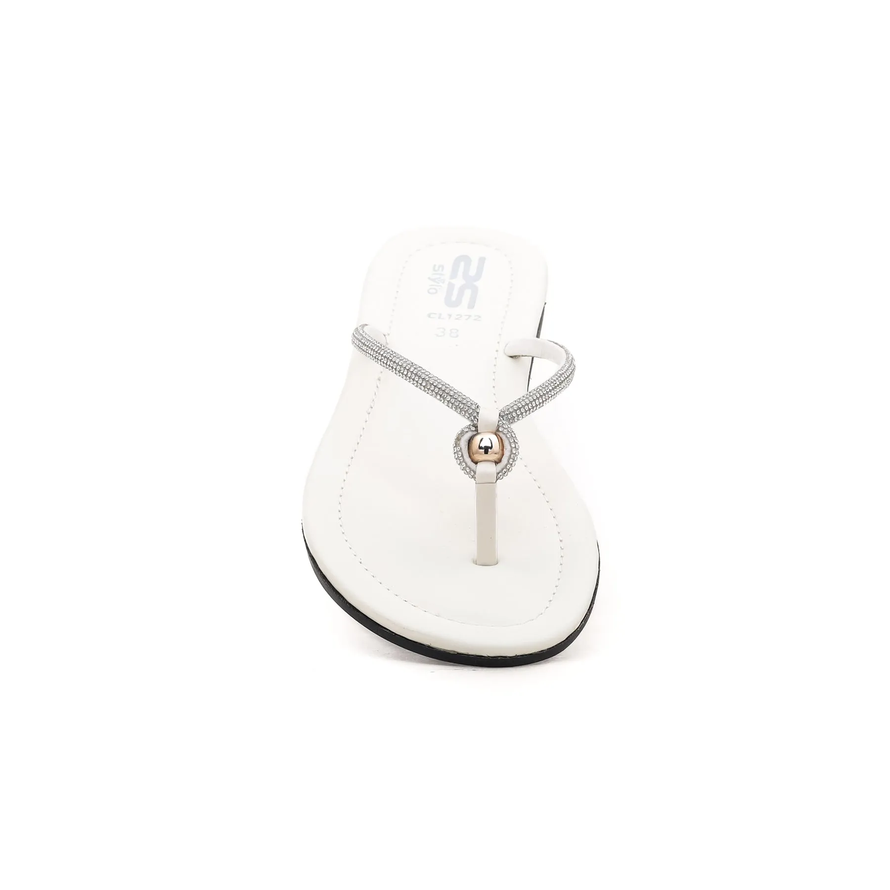 White Casual Chappal CL1272