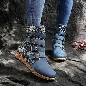 Women'S Ethnic Print Fashion Boots 17756420C