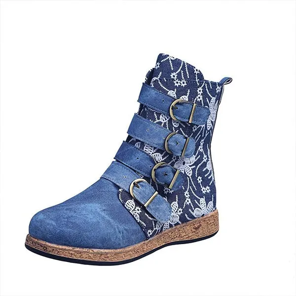 Women'S Ethnic Print Fashion Boots 17756420C