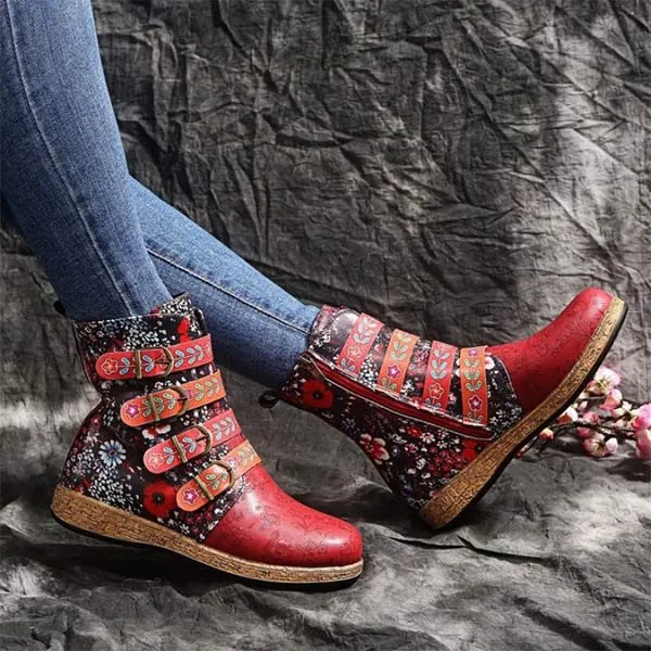 Women'S Ethnic Print Fashion Boots 17756420C