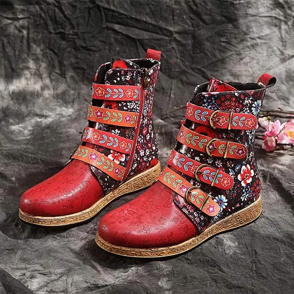 Women'S Ethnic Print Fashion Boots 17756420C